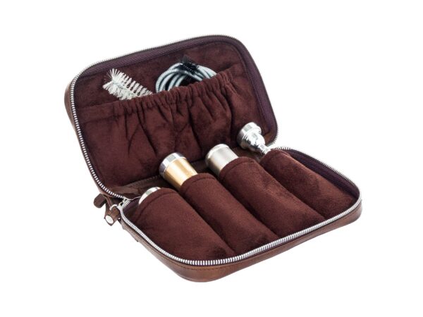 KGU Music - TRUMPET MOUTHPIECE QUAD POUCH. CRAZY HORSE LEATHER - Image 4