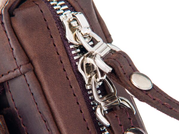 KGU Music - TRUMPET MOUTHPIECE QUAD POUCH. CRAZY HORSE LEATHER - Image 12
