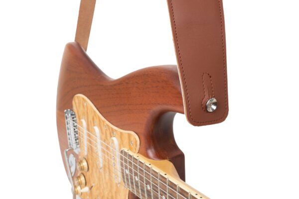 MG Leather Work - Padded Two Tone Leather Guitar Strap - Image 7