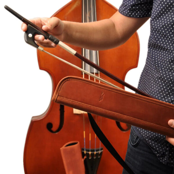 MG Leather Work - Bass Bow Case in Crazy Horse Leather
