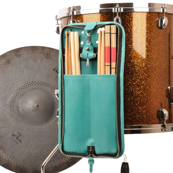 MG Leather Work - Drumstick Compact Bag w/ Drum Holder in Crazy Horse Leather