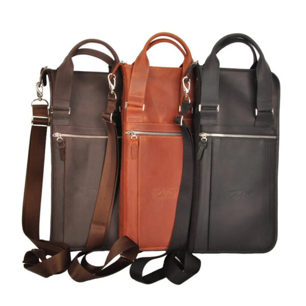 MG Leather Work - Large DrumStick Bag with Drum Key Holder in Crazy Horse Leather - Image 3