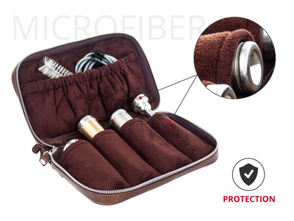 KGU Music - TRUMPET MOUTHPIECE QUAD POUCH. CRAZY HORSE LEATHER - Image 2