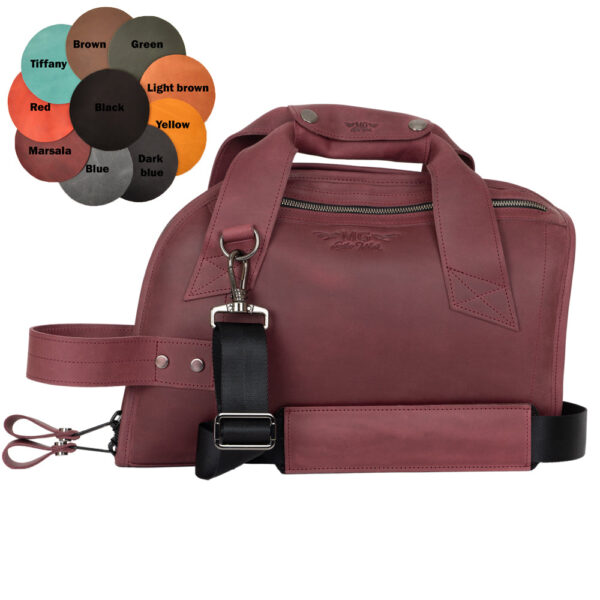 MG Leather Work - Pocket Trumpet Gig Bag - Crazy Horse Leather - Image 5