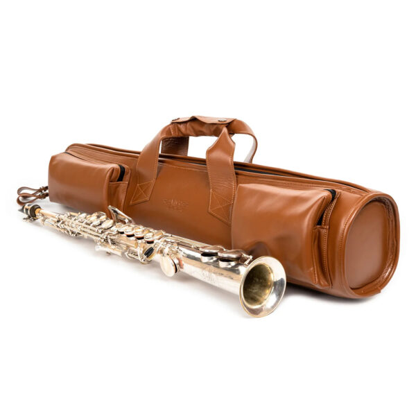 MG Leather Work - Straight Soprano Saxophone Gig Bag in Detroit Leather - Image 4