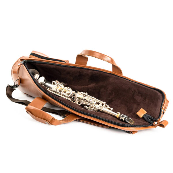 MG Leather Work - Straight Soprano Saxophone Gig Bag in Detroit Leather - Image 2