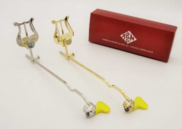 American Plating Lyre, Adjustable for Ten/Bass Trombone with Ring, Nickel