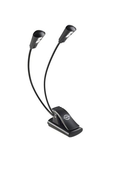 K&M Music Stand Light – Dual Head – 2 LED Flexlight, Black