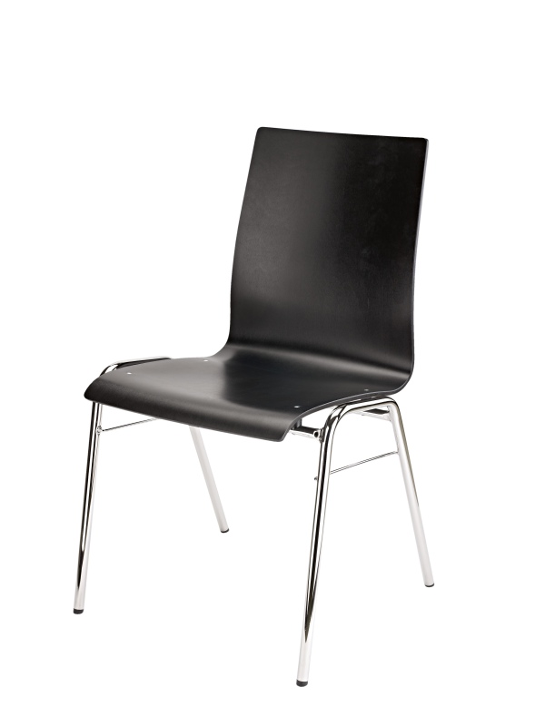 K&M Stacking Chair, Black