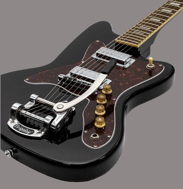 Silvertone Solid Body Electric Guitar 1478BK - Image 2