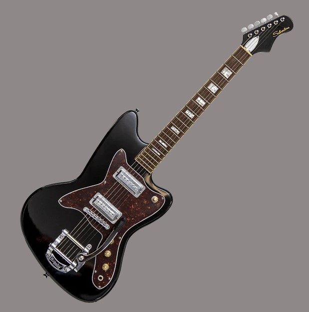 Silvertone Solid Body Electric Guitar 1478BK