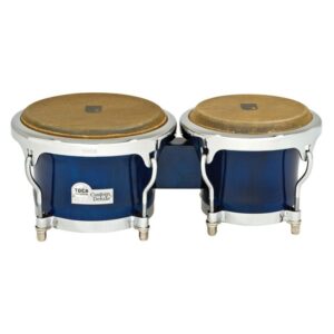 Custom Deluxe Wooden Bongos Player Blue Color 4600-BW