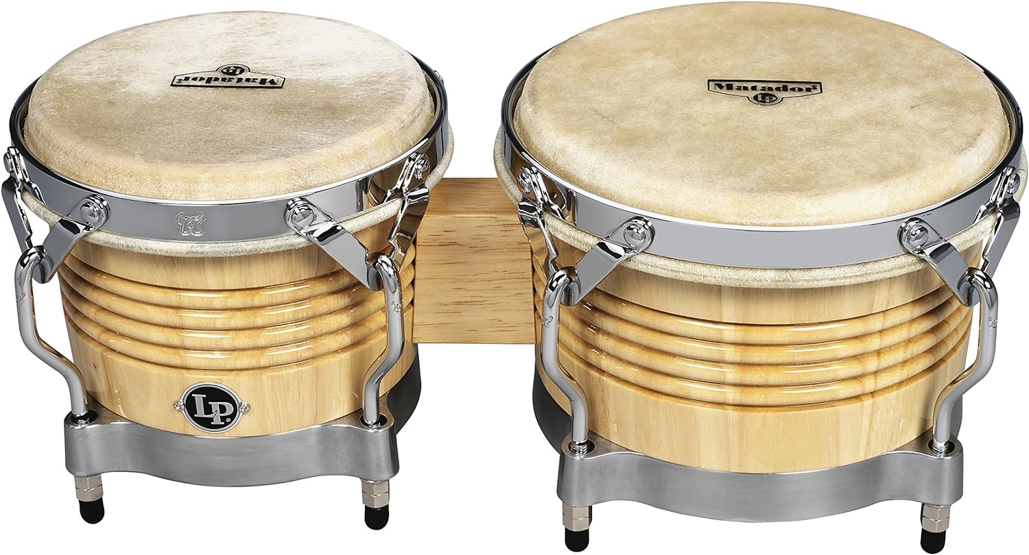 LP Traditional Matador Bongos (Chrome) 7 1/4 and 8 5/8 M201-AWC - Image 3