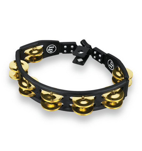 LP Cyclops Black Mountable Tambourine with Brass Jingles LP175