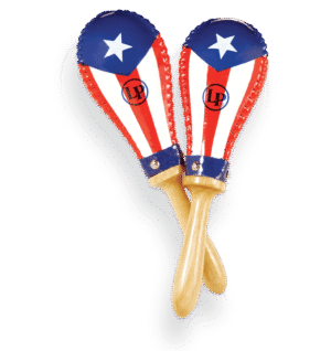 LP Salsa Rawhide Maracas Puerto Rican Flag LP393-PR