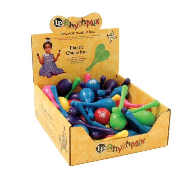 LP Rhythmix Mini Plastic Maracas 36 Pieces Assorted Colors LPR011BD36-I