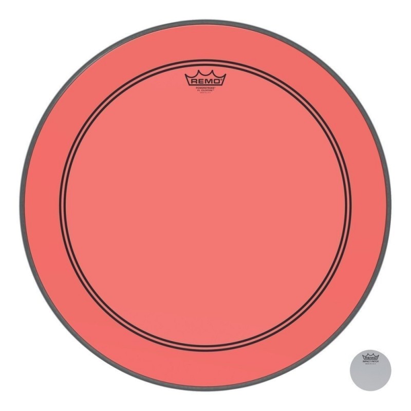 Remo Powerstroke 3 22" Colortone Bass Drum Head Red P3-1322-CT-RD