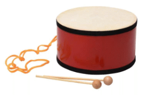 Rhythm Band Medium Indian Tom with Natural Head, 2 Drumsticks and Strap RB1014