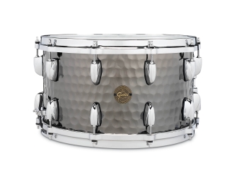 Gretsch 14 x 8 Hammered Black Steel Snare Drum S1-0814-BSH