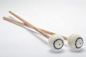 Schlagkraft vibraphone mallets, medium hard, white with blue thread, rattan rod SV-10