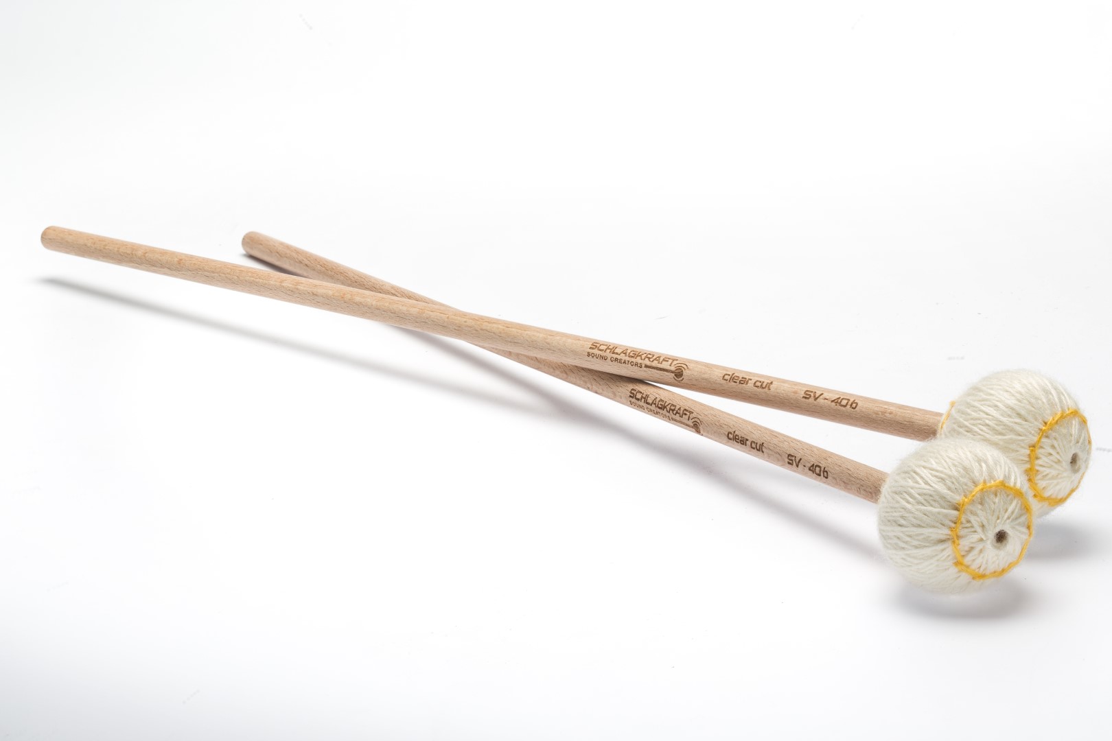 Schlagkraft vibraphone mallets, clear yellow, rattan rod SCHK-SV40