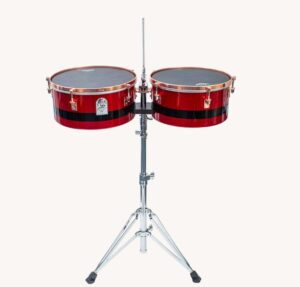 Eric Velez Signature Latin Timbales 14 & 15 Cranberry Red T1415-EVAR