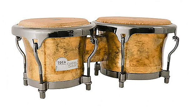 Toca Bongos Custom Deluxe Sahara Gold with black mirror hardware 4600-SG