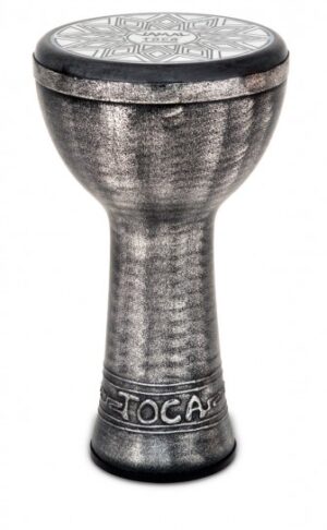 12 Jamal Silver Fiber Dumbek Toca SJDKF-12S