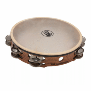 Black Swamp Tambourine SoundArt Series of 10 Double Row with German Silver Jingles and Calfskin Head TD3