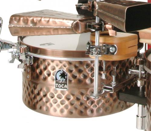 Pro Line Black Hammered Copper Timbales TPT1415-BC - Image 2